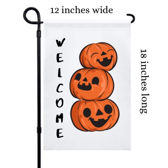 Pumpkin Welcome Garden Flag - Picture 6 of 6
